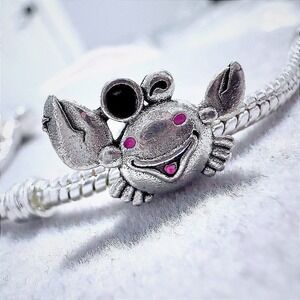 Silver Crab Cancer Sign Zodiac Charm fits Pandora‎